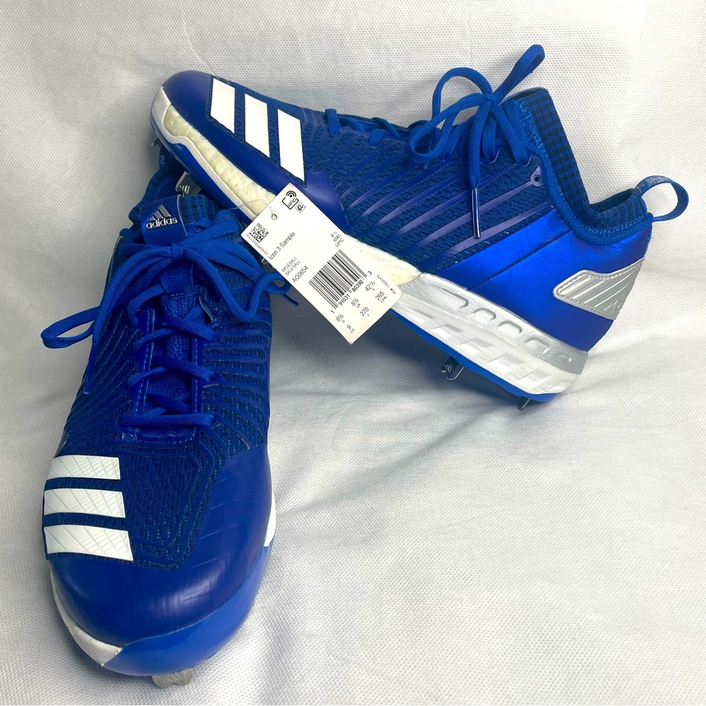 Adidas Blue and White Performance Athletic Shoes